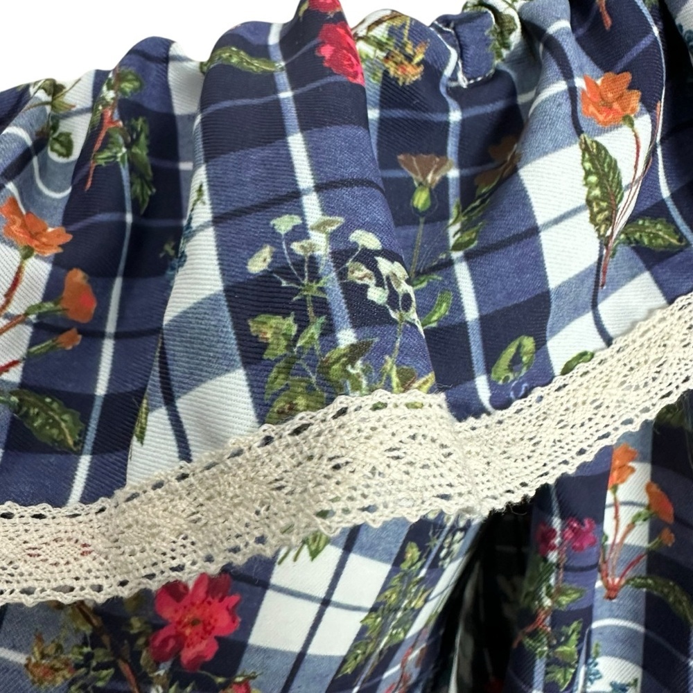 NWT Smith & Quinn Matilda Top in Garderner’s Blue Plaid Size S - Picture 5 of 13